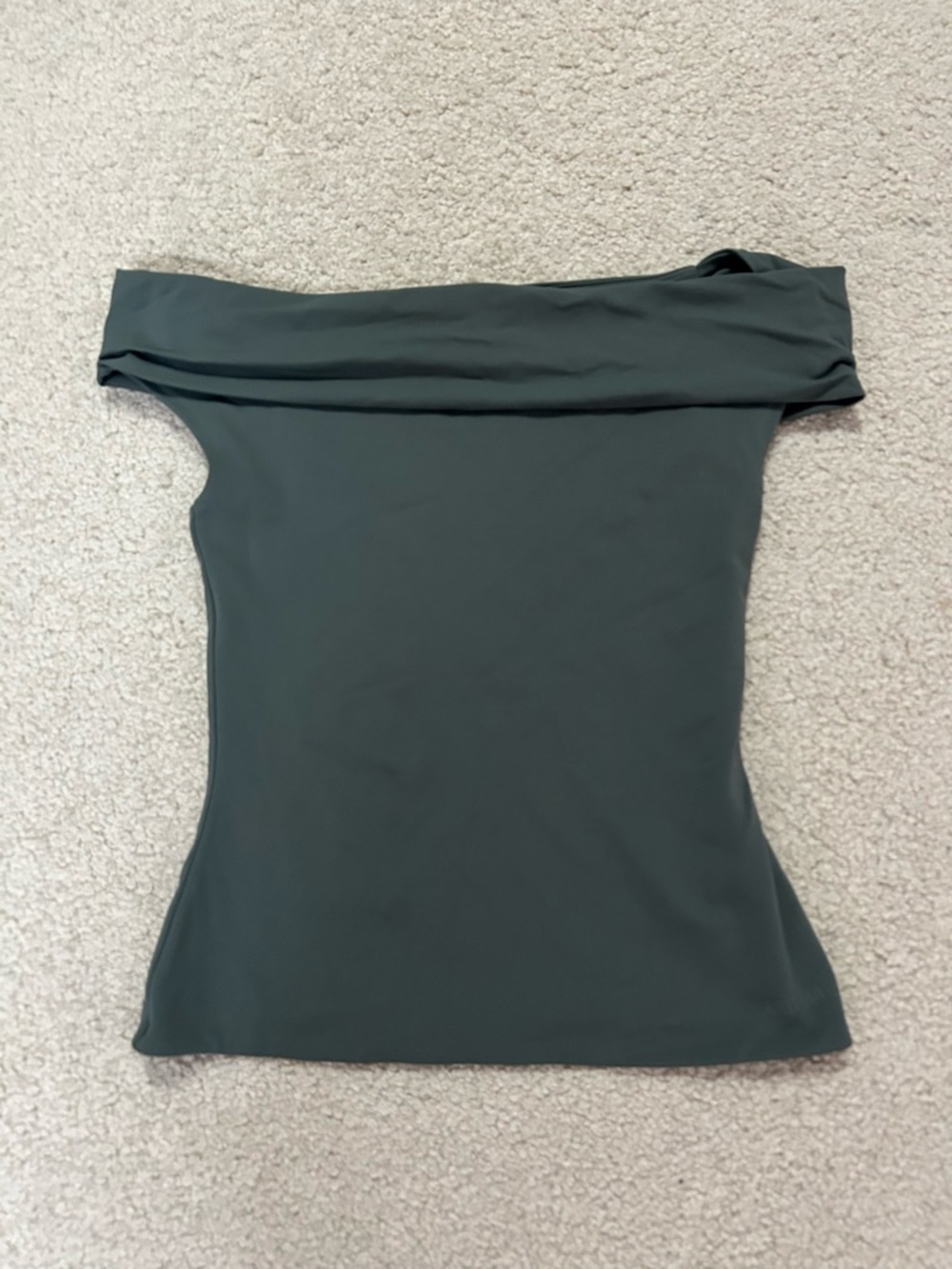 Aritzia Off-Shoulder Dark Green Women's Top